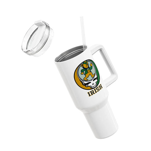 Grateful Dead - The Irish Dancing Leprechaun Stealie "Fat Man" Tumbler,  Double Insulated 40oz Travel Mug - StealieShop